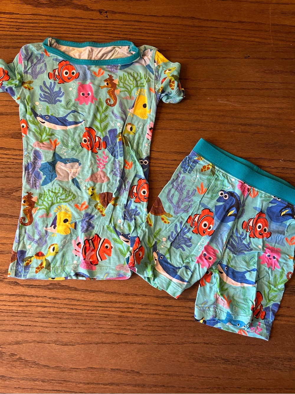 Little Sleepies Bamboo Shorty Pjs; Disney Finding Nemo; 4T